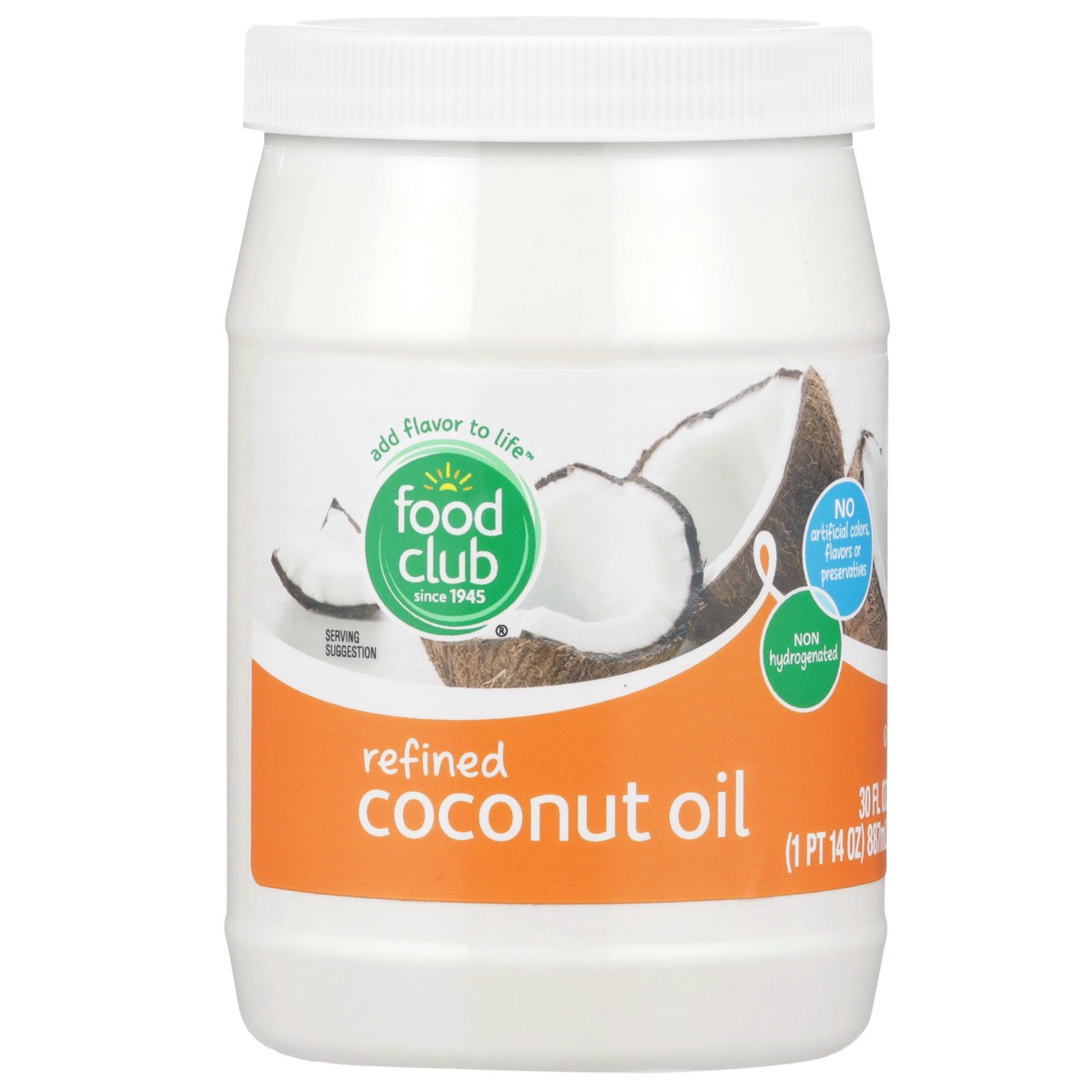 slide 8 of 9, Food Club Refined Coconut Oil, 30 fl oz