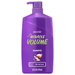 Aussie Miracle Volume Shampoo to Add Body, Paraben-Free, Volumizing, 26.2 oz, 778 ml