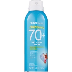 slide 1 of 1, CVS Health Wet And Dry Sunscreen Spray Spf 70, 5 oz