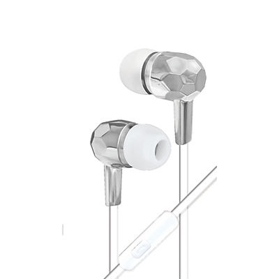 slide 1 of 1, Bytech Wired Chrome Earbud, 1 ct