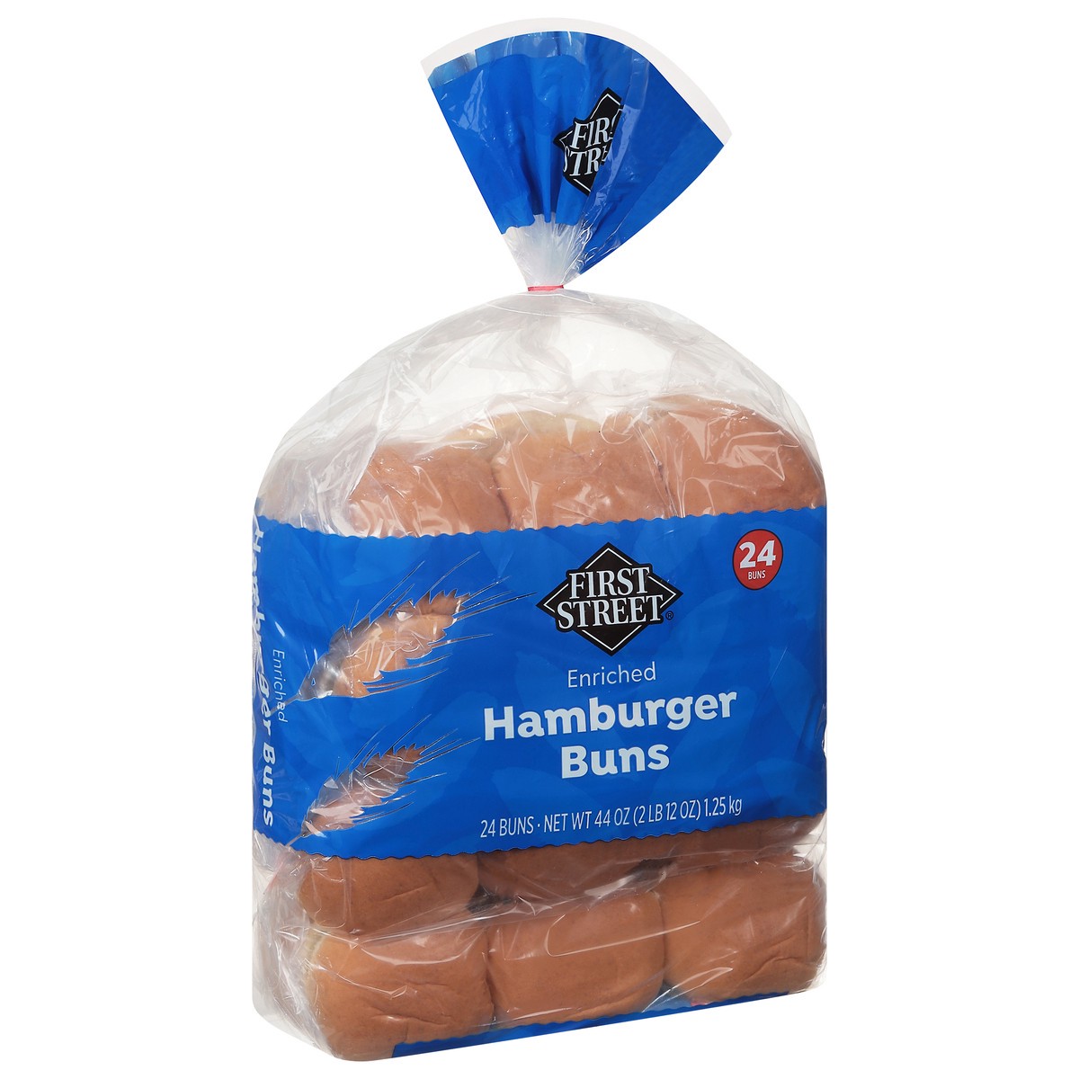 slide 4 of 4, First Street Hamburger Buns, 24 ct