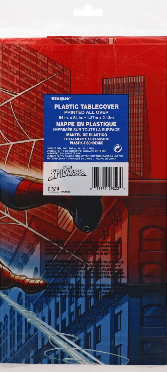 slide 6 of 9, Unique Marvel Spider-Man Plastic Table Cover 1 ea, 1 ct