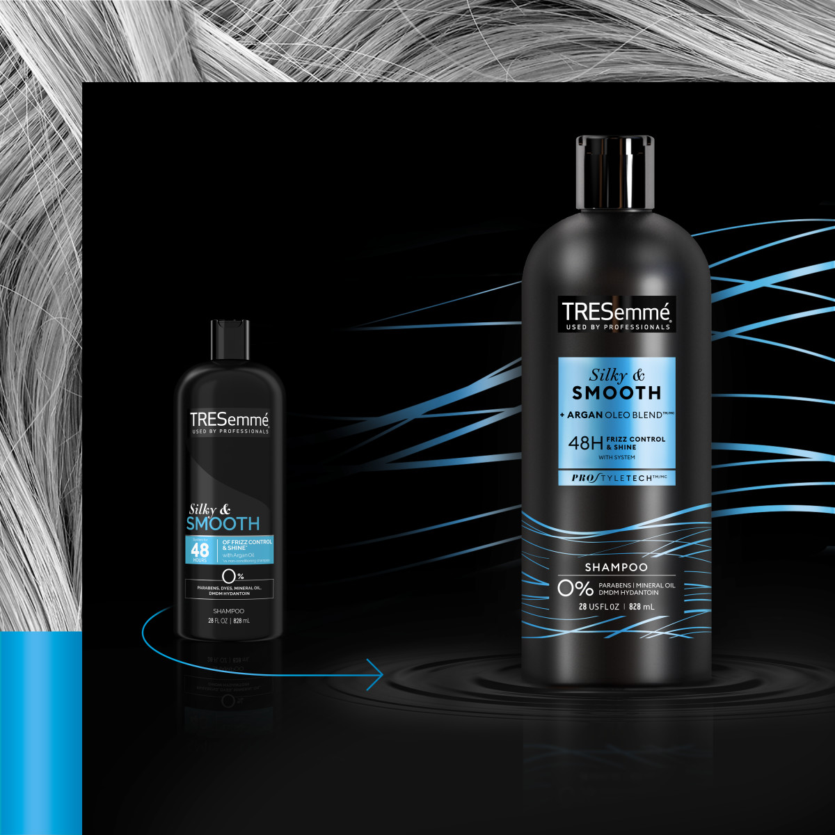 slide 6 of 21, TRESemmé Shmpoo Smooth Silky, 28 oz