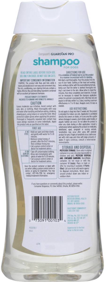 slide 12 of 12, Sergeant's Guardian Pro F&T Shp Dog Spring Frz 18OZ, 18 oz