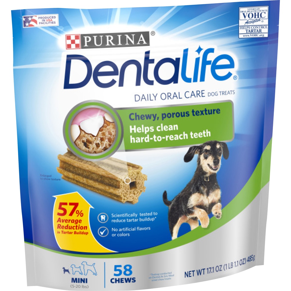 Purina Dentalife Daily Oral Care Mini Dog Treats 58 Ct 