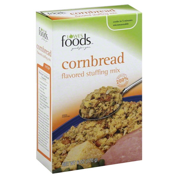 slide 1 of 1, Lowes Foods Cornbread Flavored Stuffing Mix, 6 oz