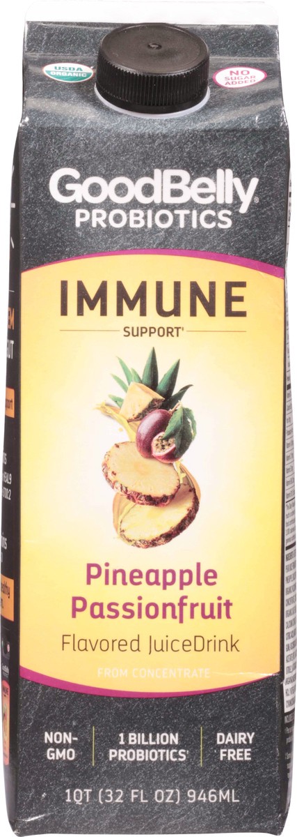 slide 7 of 9, GoodBelly Probiotics Pineapple Passionfruit Flavored Juice Drink 32 fl oz Carton, 1 ct