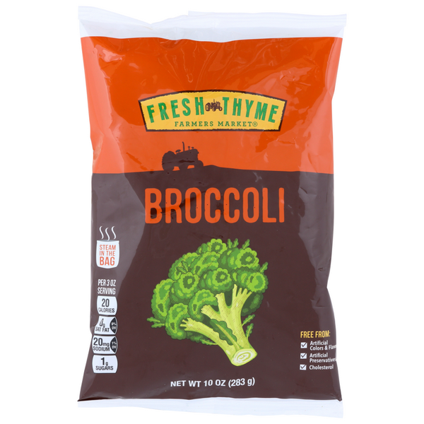slide 1 of 1, Fresh Thyme Broccoli Florets, 10 oz