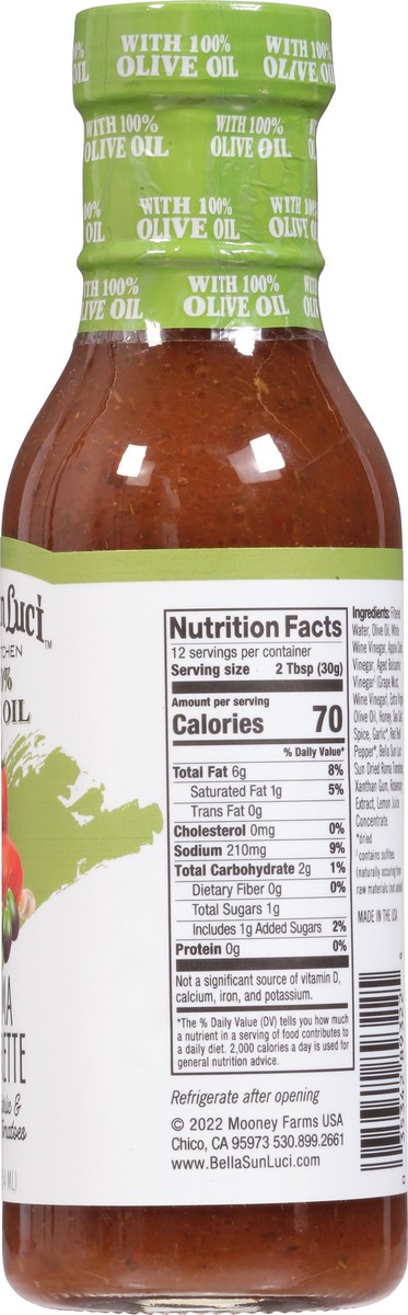 slide 10 of 13, Bella Sun Luci Sonoma Vinaigrette 12 fl oz, 12 fl oz