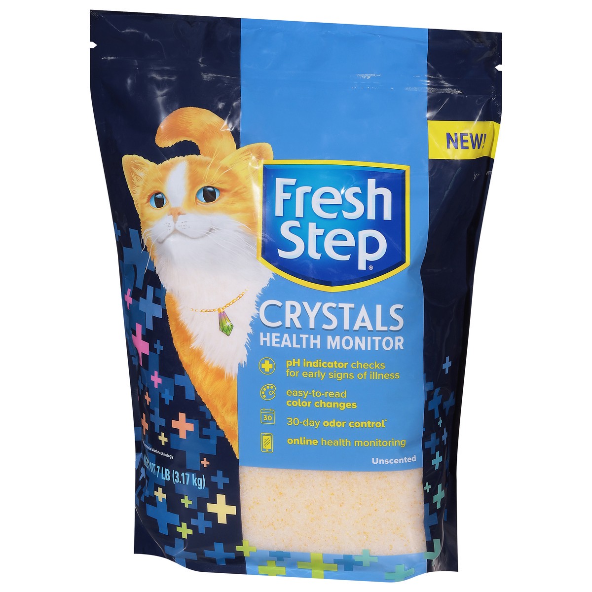slide 6 of 9, Fresh Step Crystals Health Monitoring Litter, Unscented, 7 Pounds, 7 lb