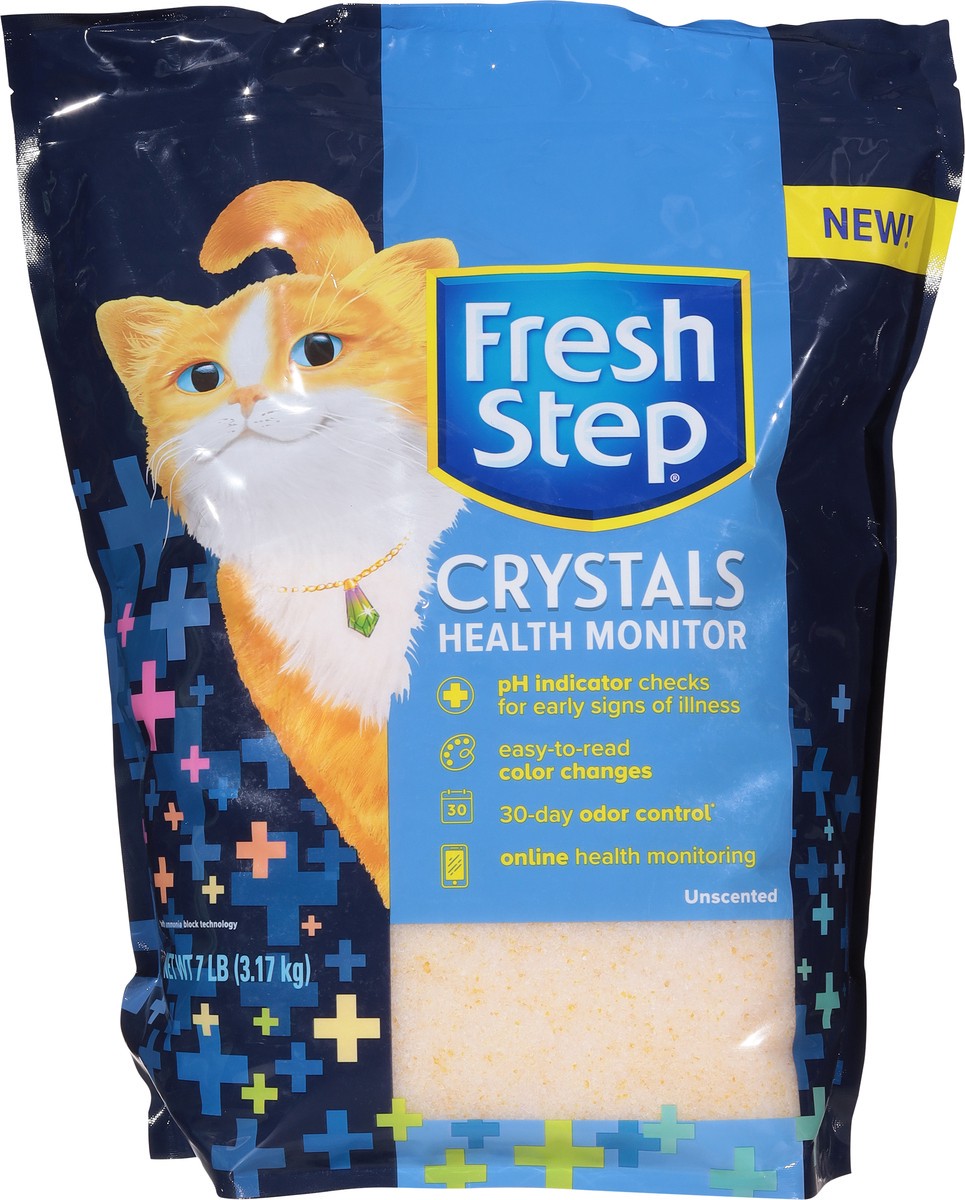 slide 9 of 9, Fresh Step Crystals Health Monitoring Litter, Unscented, 7 Pounds, 7 lb