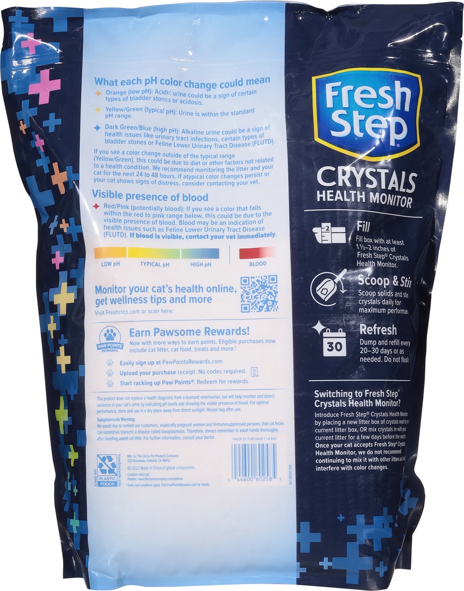 slide 8 of 9, Fresh Step Crystals Health Monitoring Litter, Unscented, 7 Pounds, 7 lb