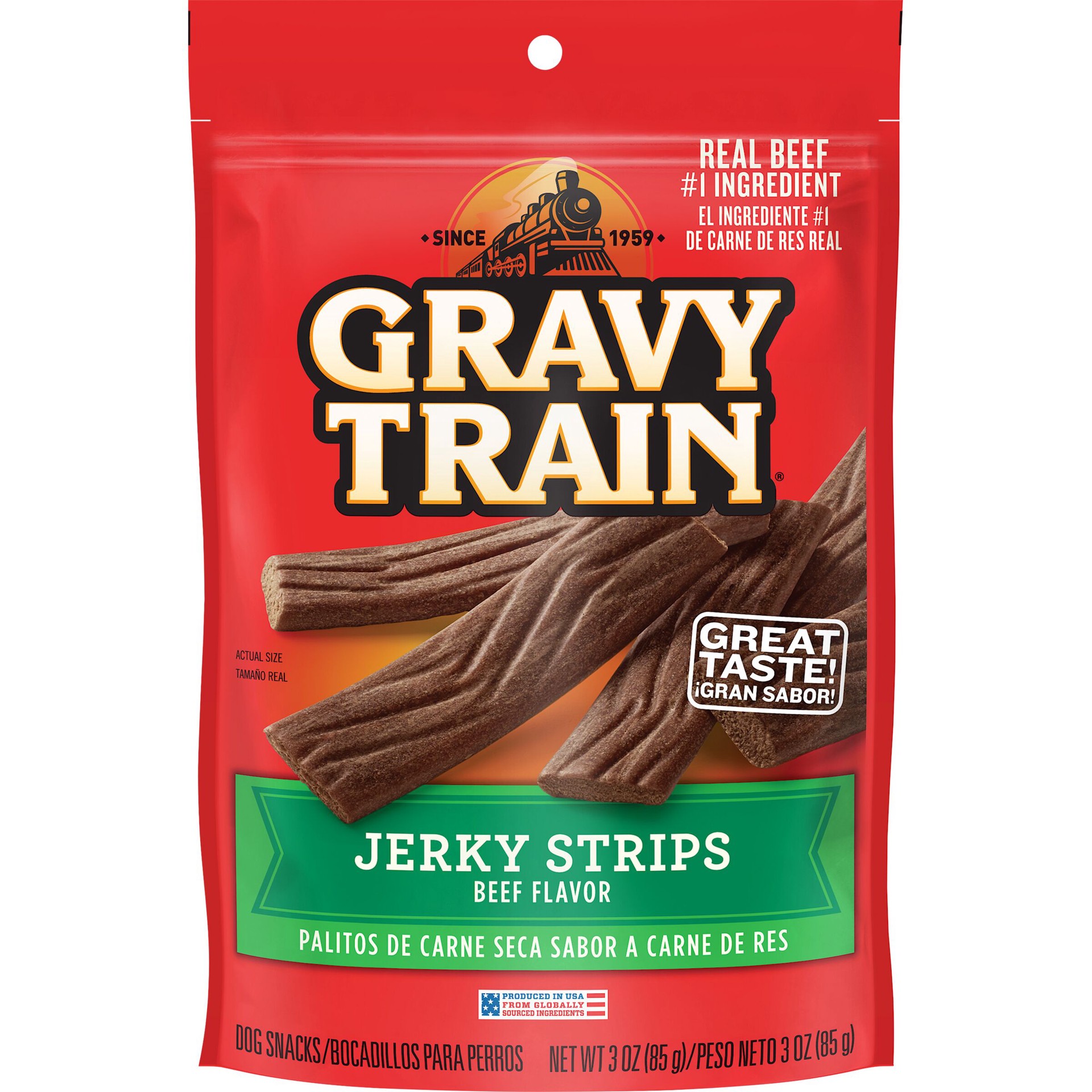 slide 1 of 3, Gravy Train Jerky Strips Dog Snacks, 3-Ounce, 3 oz