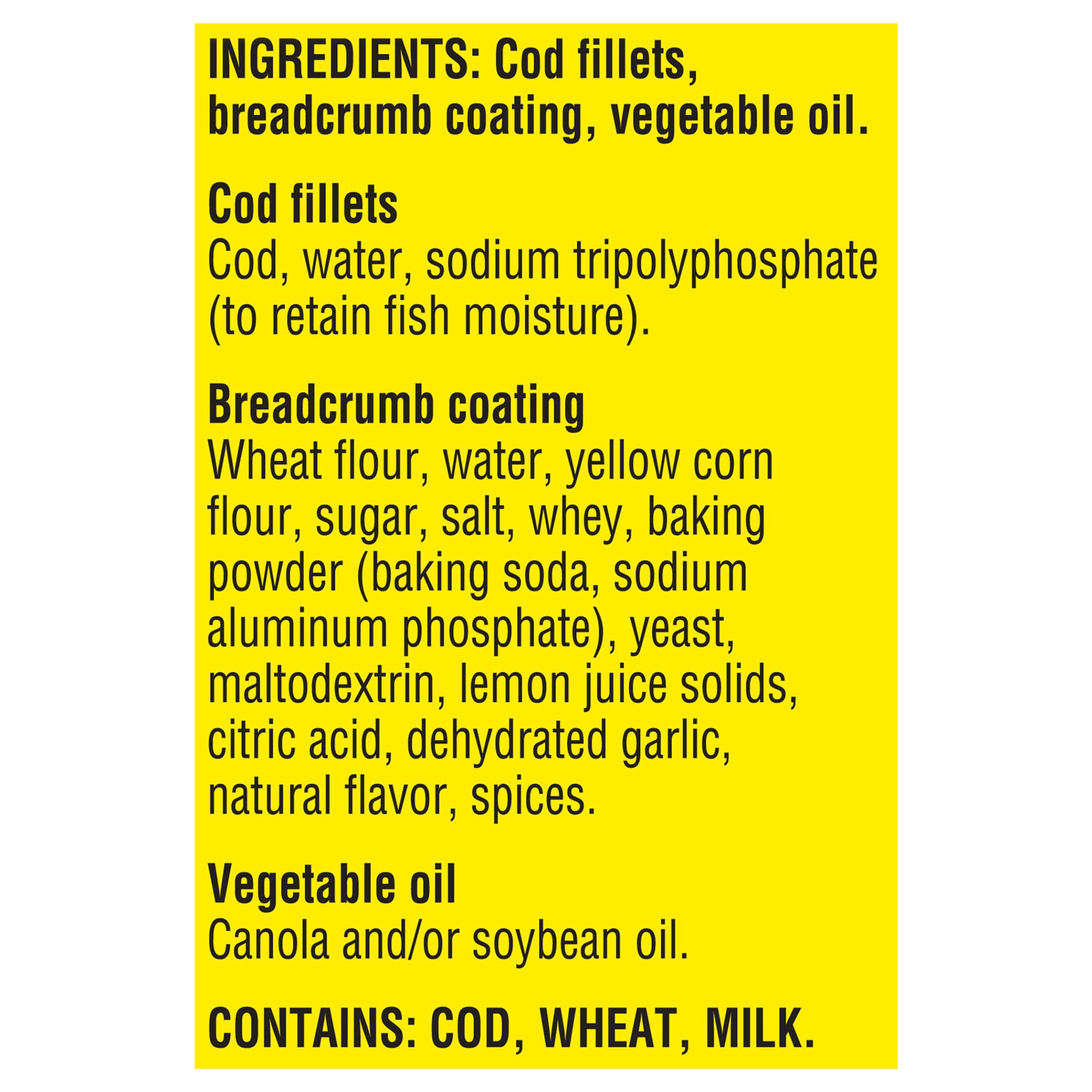 slide 3 of 9, Gorton's Gorton''s Breaded Fish Fillets, Wild Caught Cod with Crunchy Panko Breadcrumbs, Frozen, 4 Count, 14.6 Ounce Package, 14.6 oz