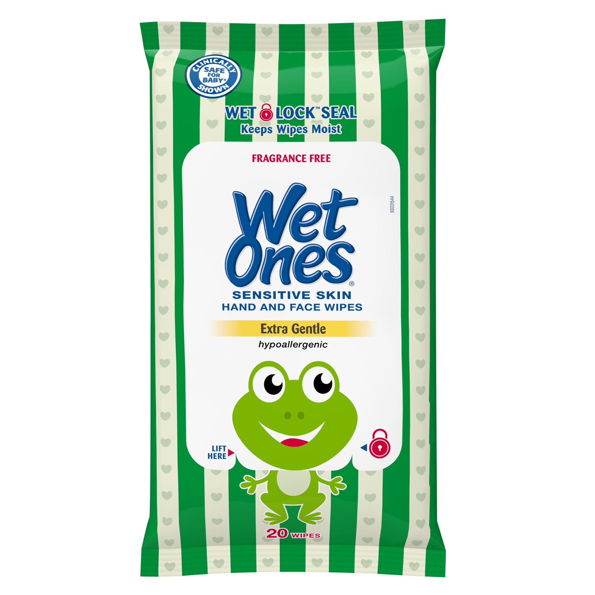 slide 1 of 1, Wet Ones Sensitive Skin Hand Wipes Baby Graphics Travel Pack - 20 Count, 20 ct