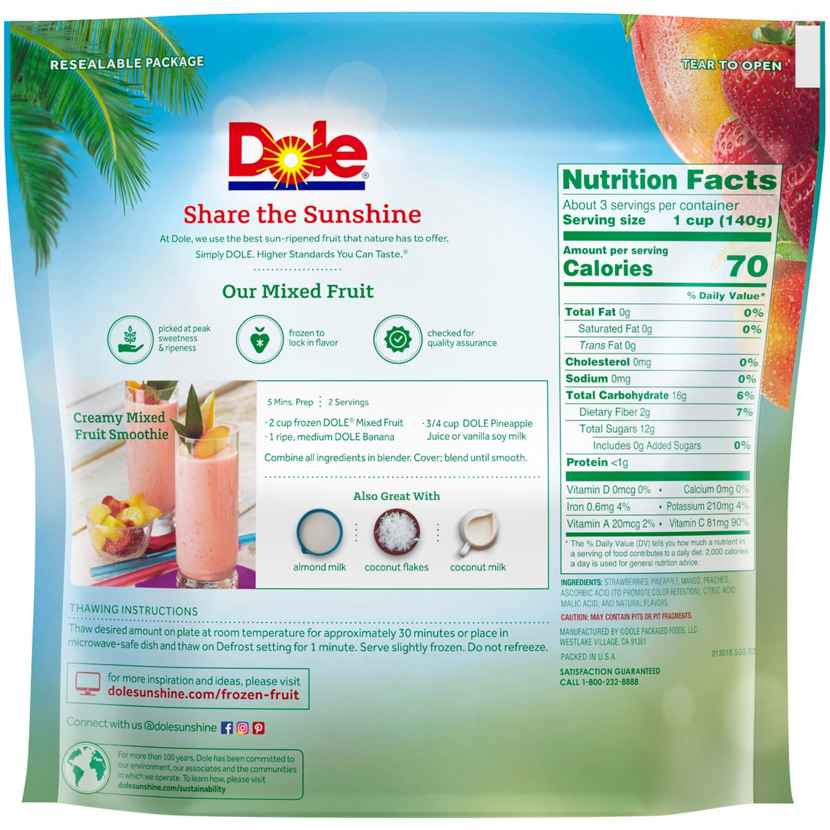 slide 6 of 9, Dole Mixed Fruit, 16 oz