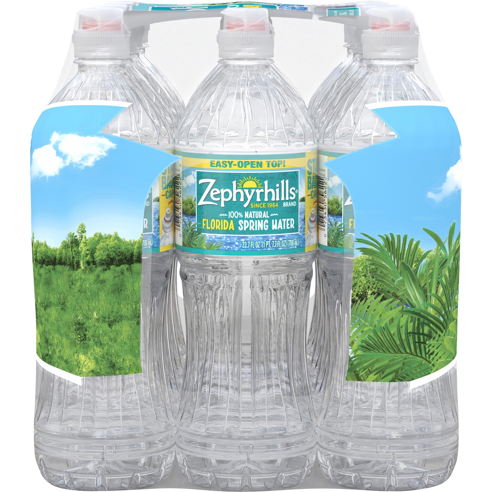 slide 4 of 5, Zephyrhills Brand 100% Natural Spring Water, plastic sport cap bottles (Pack of 12) - 23.7 oz, 23.7 oz