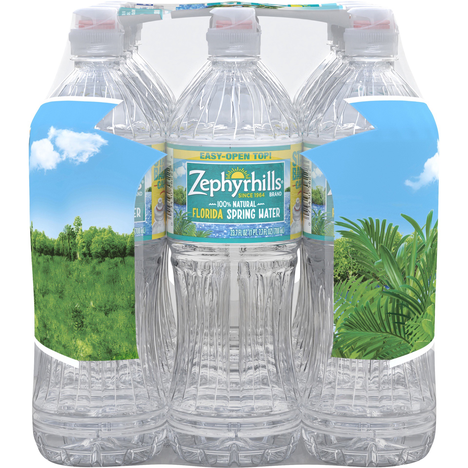 slide 3 of 5, Zephyrhills Brand 100% Natural Spring Water, plastic sport cap bottles (Pack of 12) - 23.7 oz, 23.7 oz