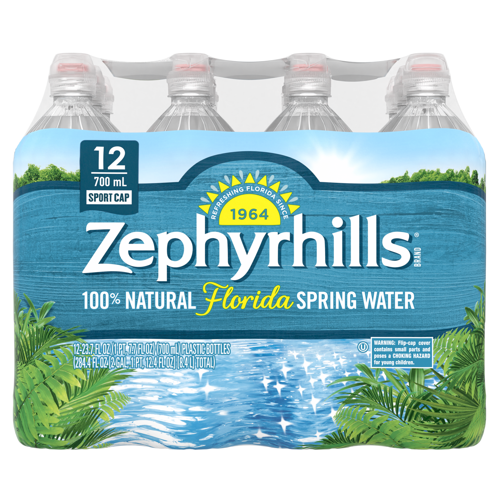 slide 1 of 5, Zephyrhills Brand 100% Natural Spring Water, plastic sport cap bottles (Pack of 12) - 23.7 oz, 23.7 oz