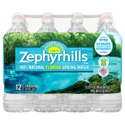 Zephyrhills Brand Florida Spring Water, 23.7-ounce plastic sport cap bottles (Pack of 12)
