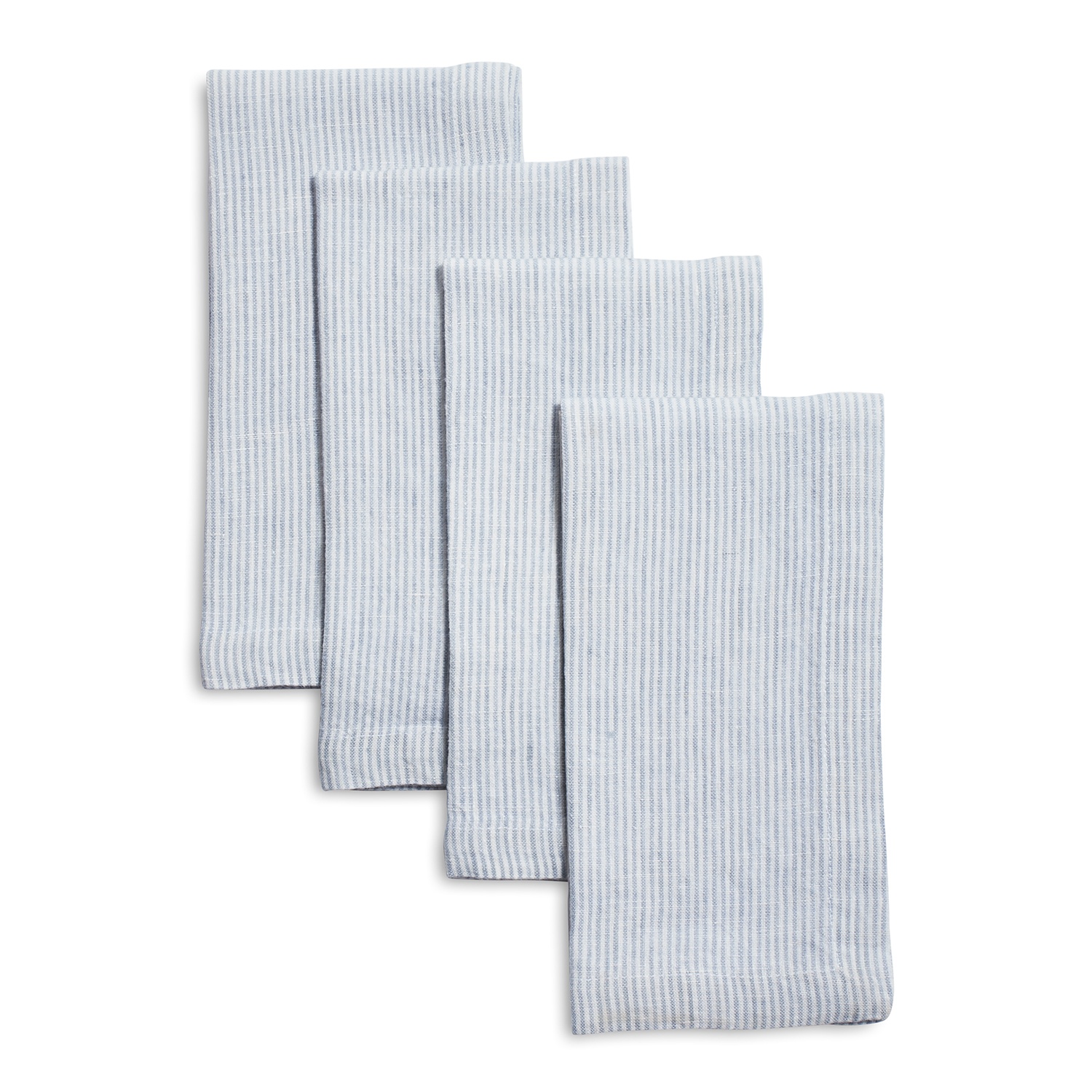 slide 1 of 1, Sur La Table Linen Pinstripe Napkins, Sky, 4 ct