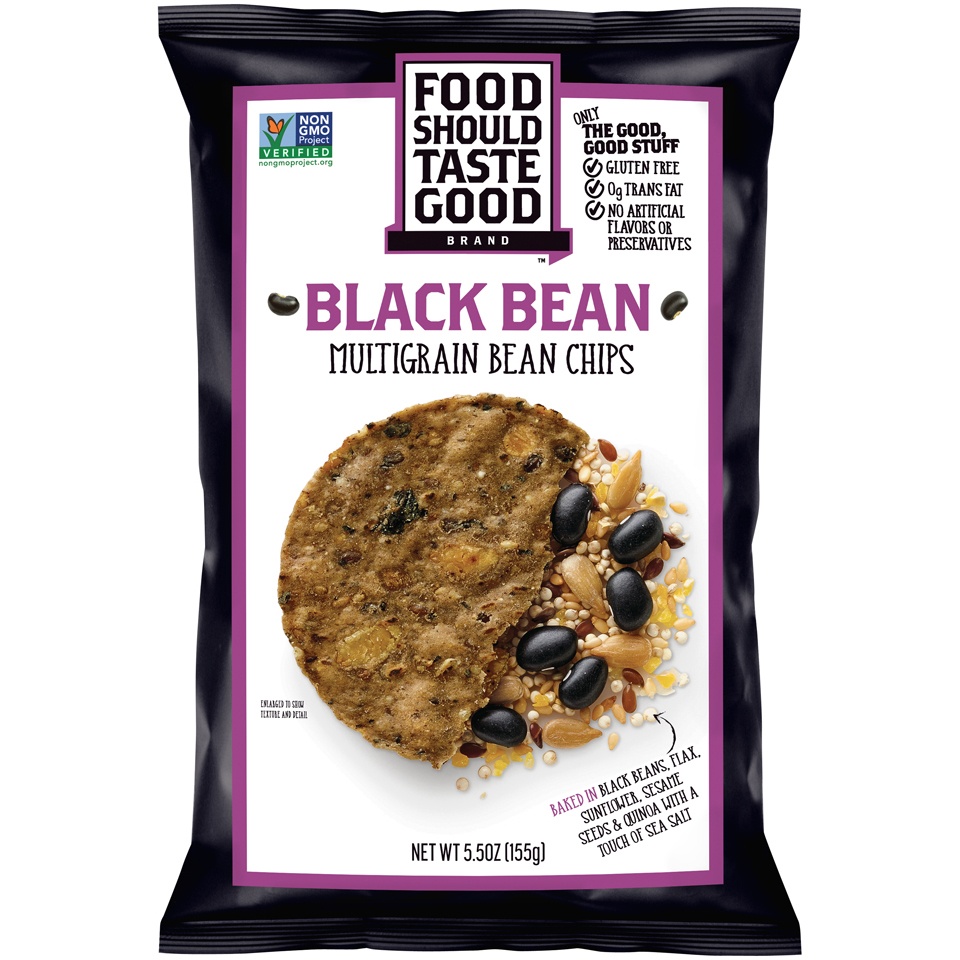 slide 1 of 1, Food Should Taste Good Black Bean Multigrain Bean Chips, 5.5 oz