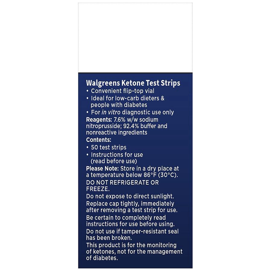 slide 2 of 5, Walgreens Ketone Test Strips for Urinalysis, 50 ct