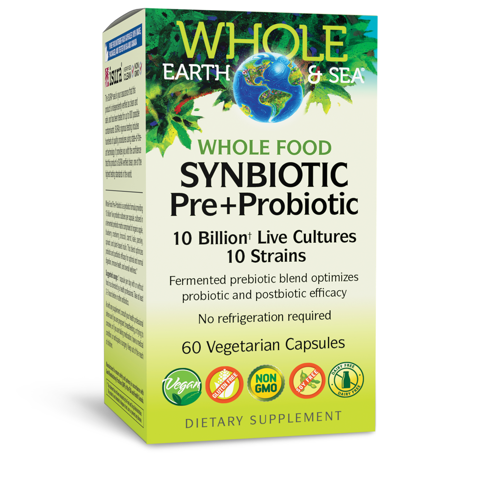 slide 1 of 2, Whole Earth & Sea Whole Food Synbiotic Pre+Probiotic 10 Billion, 185 g