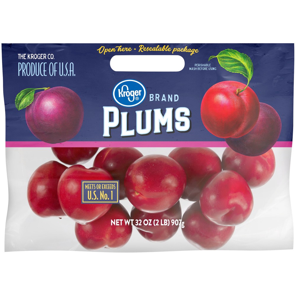 slide 1 of 3, Kroger Plums, 2 lb