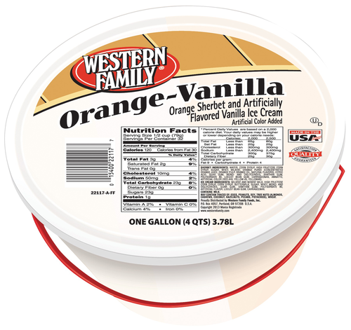 slide 1 of 1, Western Family Van/Orange Pail, 4 qt