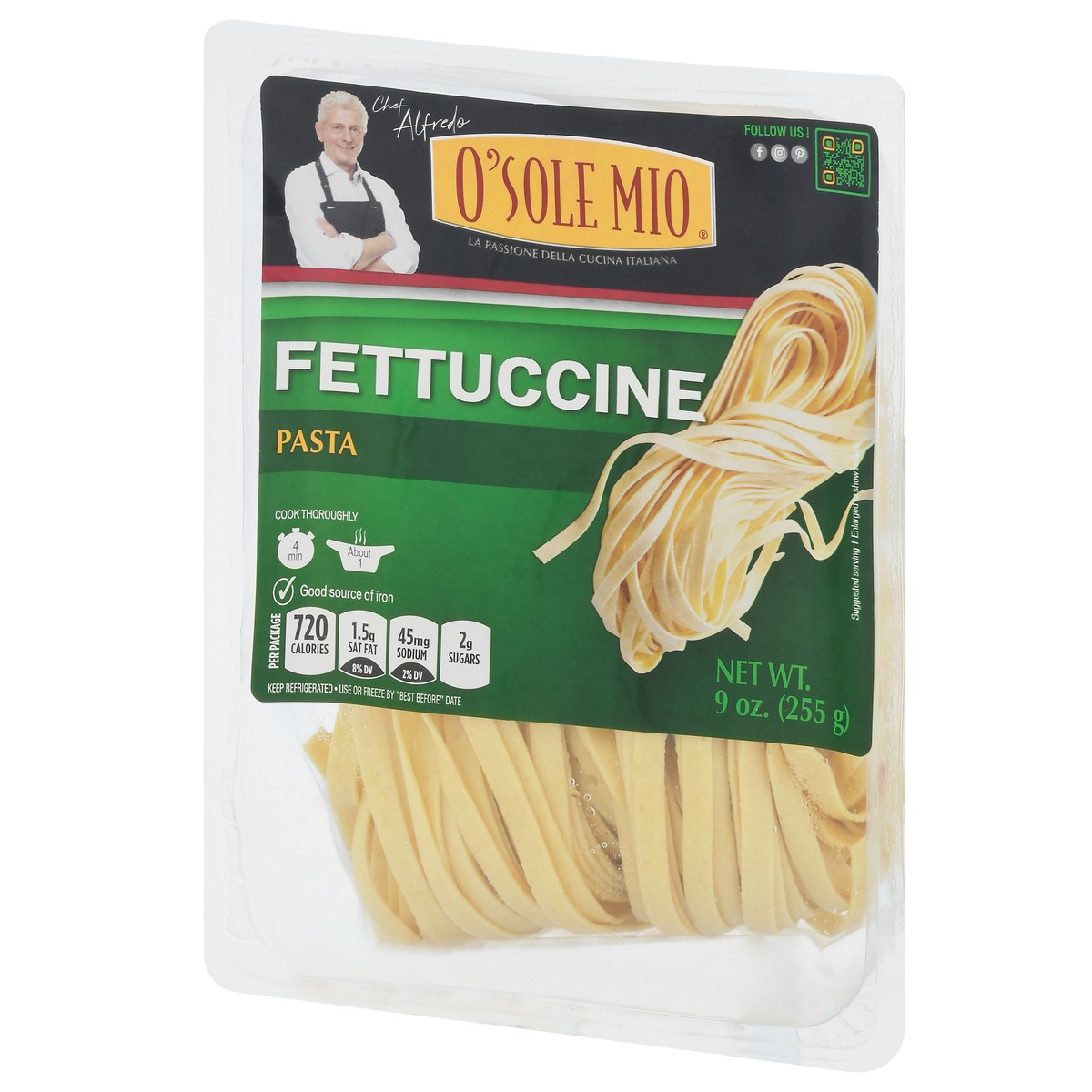 slide 3 of 13, O Sole Mio Fettuchini, 9 oz