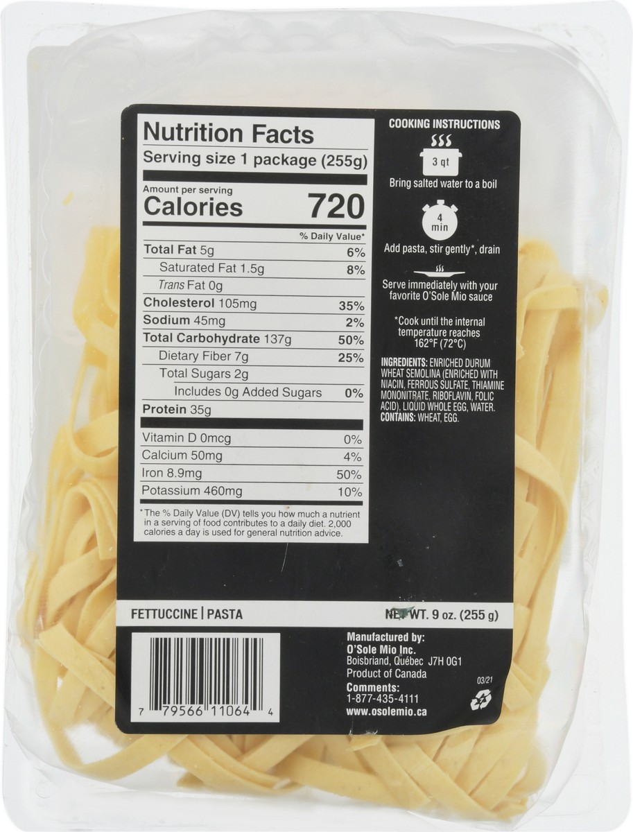 slide 12 of 13, O Sole Mio Fettuchini, 9 oz