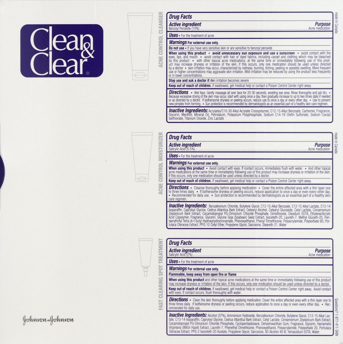 slide 6 of 6, Clean & Clear Acne Control Kit 1 ea, 1 ct