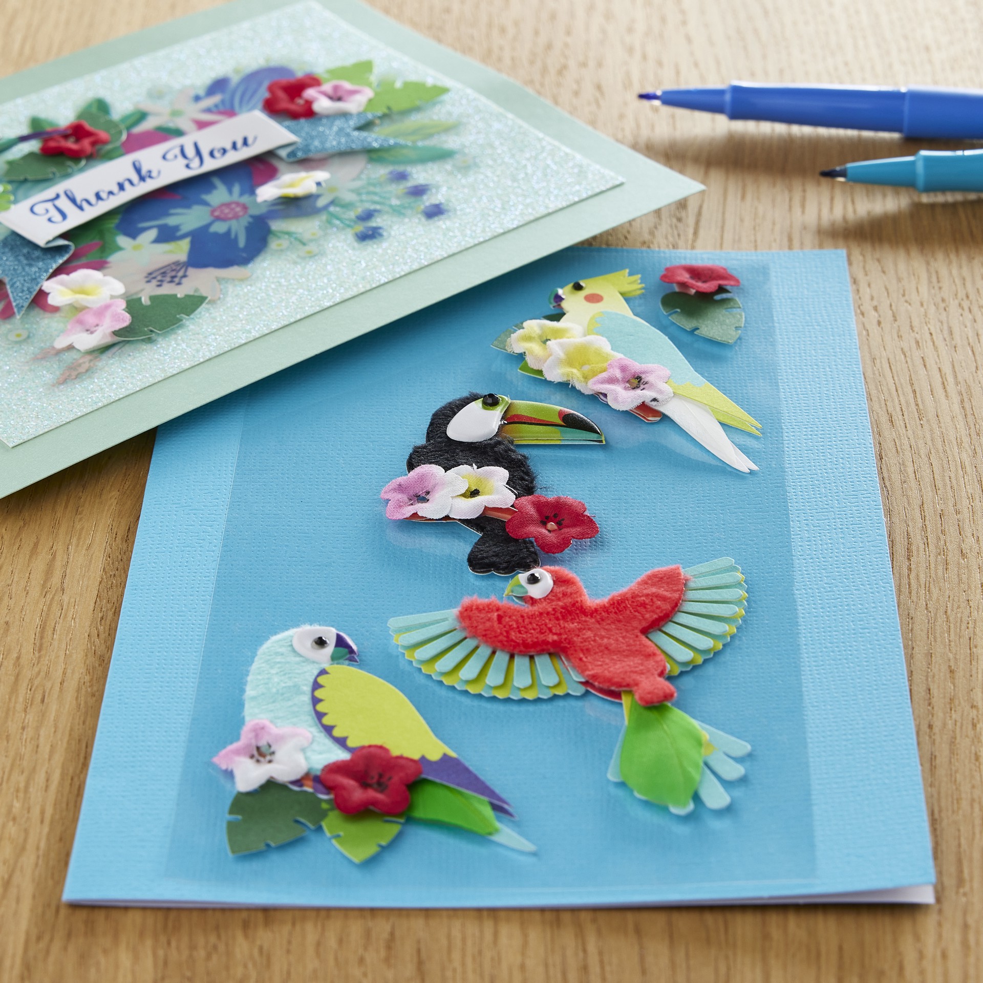 slide 3 of 3, Tropical Birds Dimensional Stickers By Recollections, 3.75 in x 6.75 in