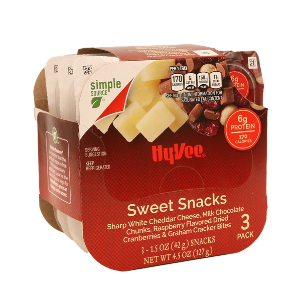 slide 1 of 1, Hy-Vee Sweet Snacks 3 Pack, 4.5 oz