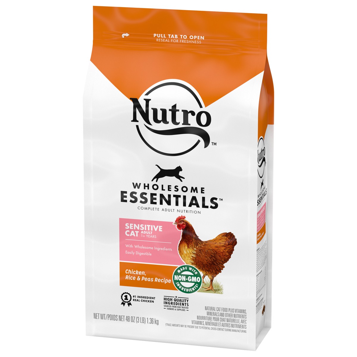 slide 7 of 9, Nutro Wholesome Essentials Sensitive Adult 1+ Years Chicken, Rice & Peas Recipe Dog Food 48 oz, 3 lb