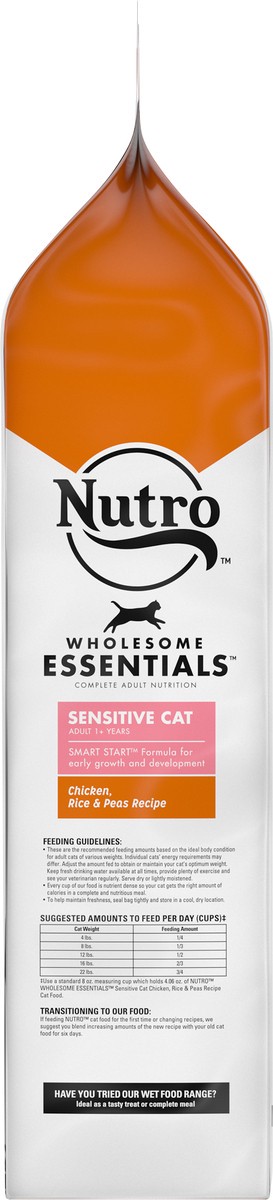 slide 4 of 9, Nutro Wholesome Essentials Sensitive Adult 1+ Years Chicken, Rice & Peas Recipe Dog Food 48 oz, 3 lb