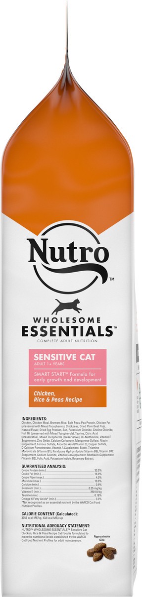 slide 2 of 9, Nutro Wholesome Essentials Sensitive Adult 1+ Years Chicken, Rice & Peas Recipe Dog Food 48 oz, 3 lb