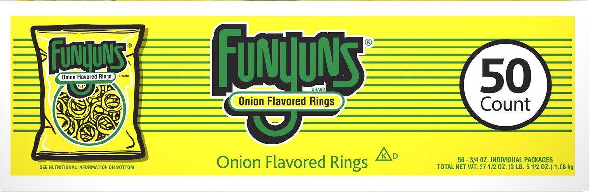 slide 1 of 9, Funyuns Rings, Onion Flavored, 50 ct