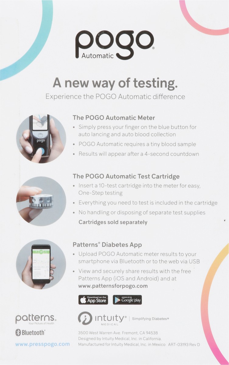 slide 5 of 9, Pogo Automatic Blood Glucose Monitoring System, 1 ct