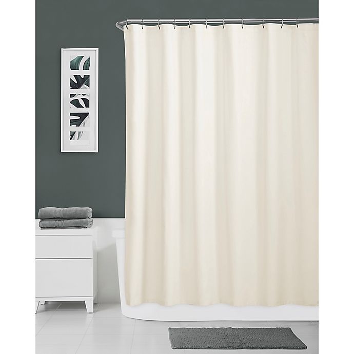slide 1 of 7, Haven Recycled Cotton Waterproof Shower Curtain Liner - Ivory, 70 in x 72 in