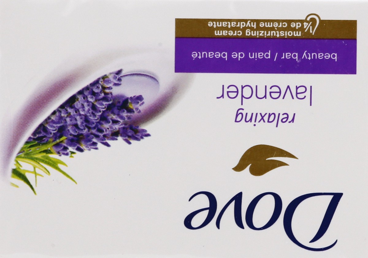 slide 5 of 9, Dove Beauty Bar Gentle Skin Cleanser Relaxing Lavender, 3.17 oz, 3 Bars, 3 ct