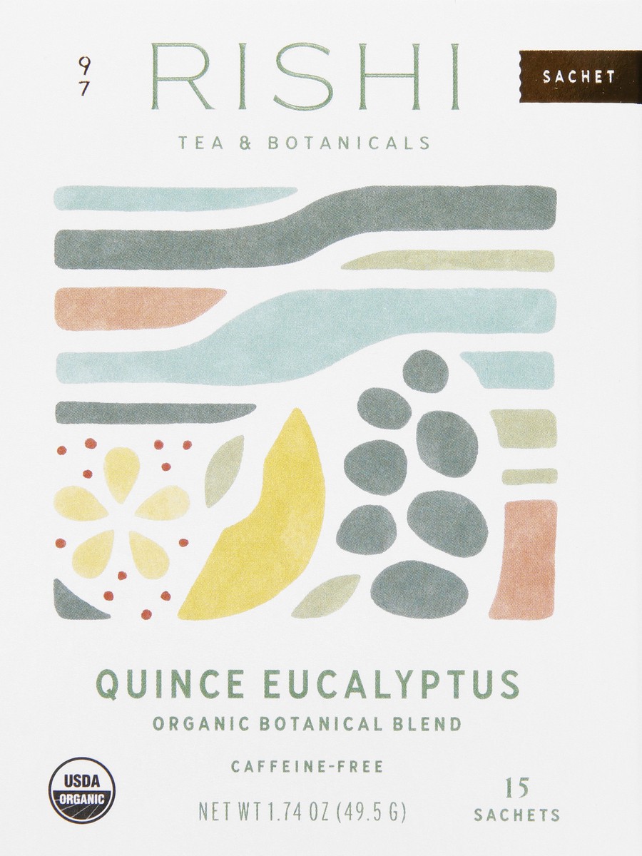 slide 6 of 12, Rishi Caffeine-Free Organic Sachets Quince Eucalyptus Tea - 15 ct, 15 ct