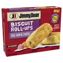 Jimmy Dean Biscuit Roll-Ups, Ham, Frozen Breakfast, 8 Count