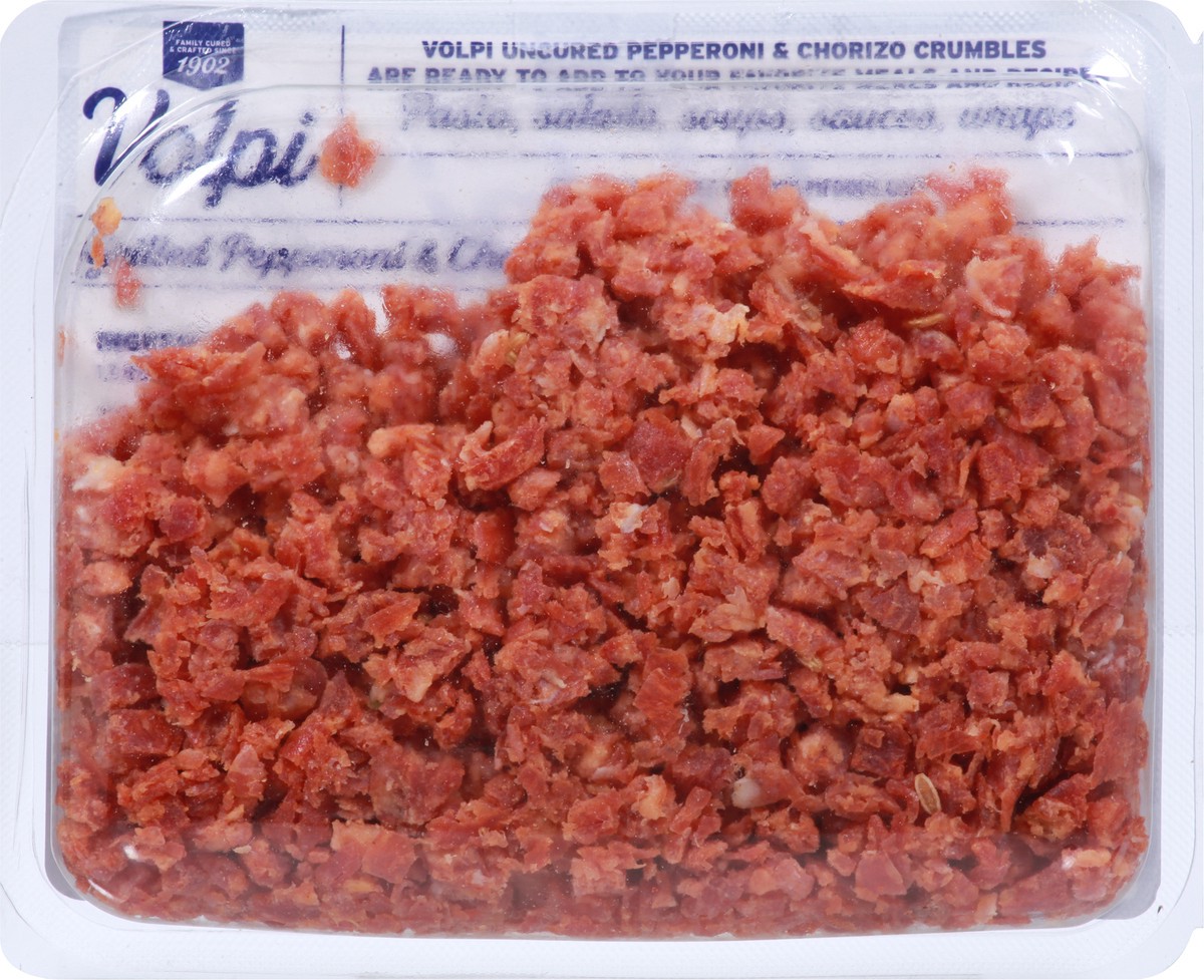 slide 2 of 9, Volpi Uncured Pepperoni & Chorizo Crumbles 4 oz, 4 oz