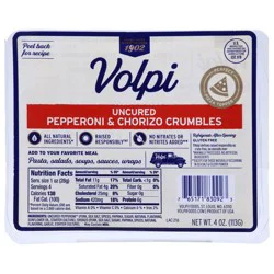 Volpi Uncured Pepperoni & Chorizo Crumbles 4 oz