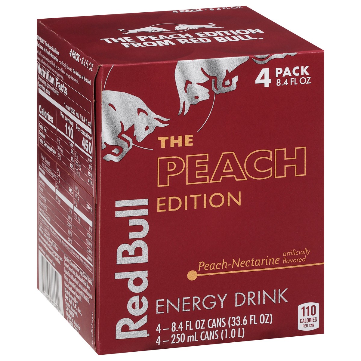 slide 3 of 9, Red Bull Peach - 4 ct, 4 ct