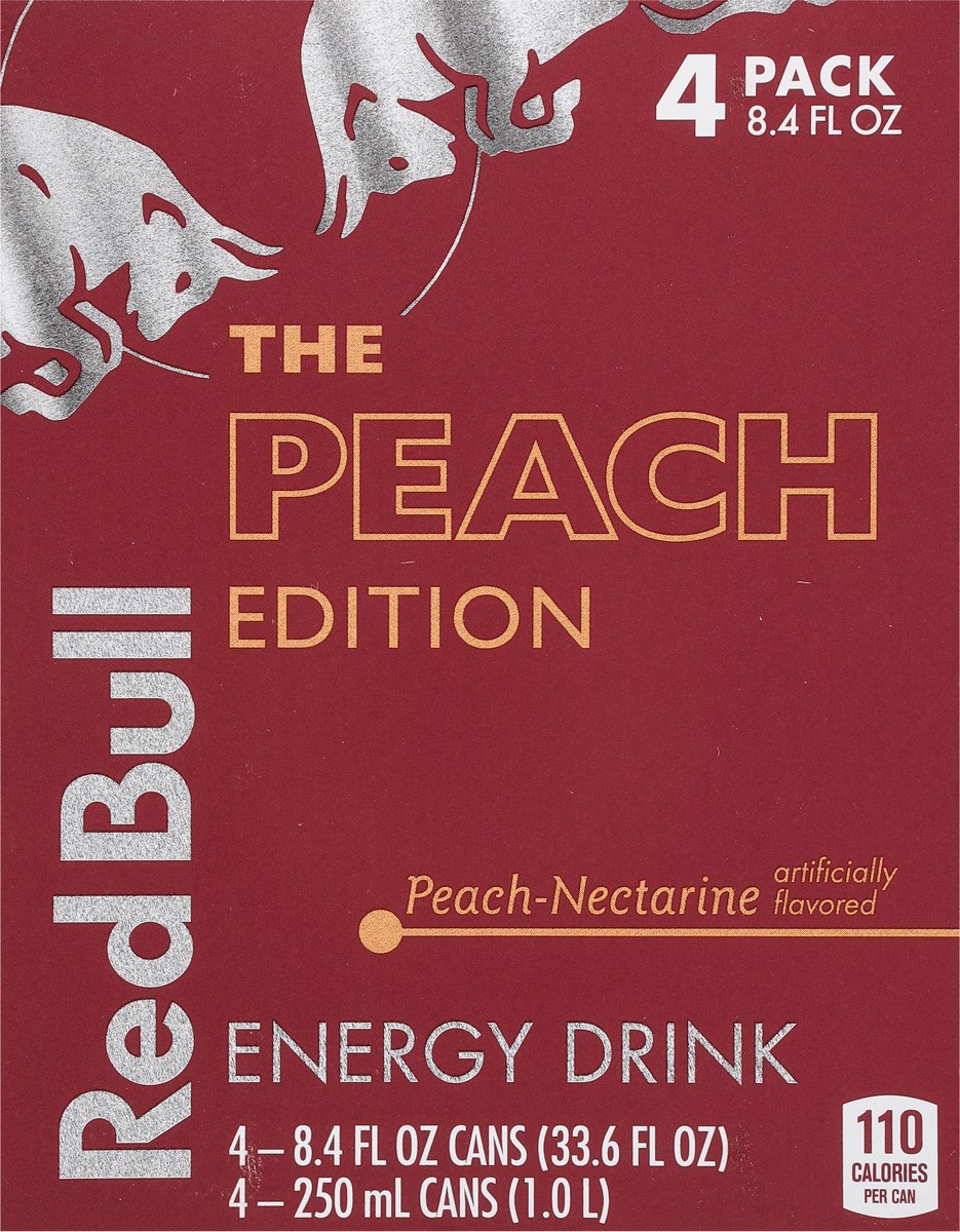 slide 2 of 9, Red Bull Peach - 4 ct, 4 ct