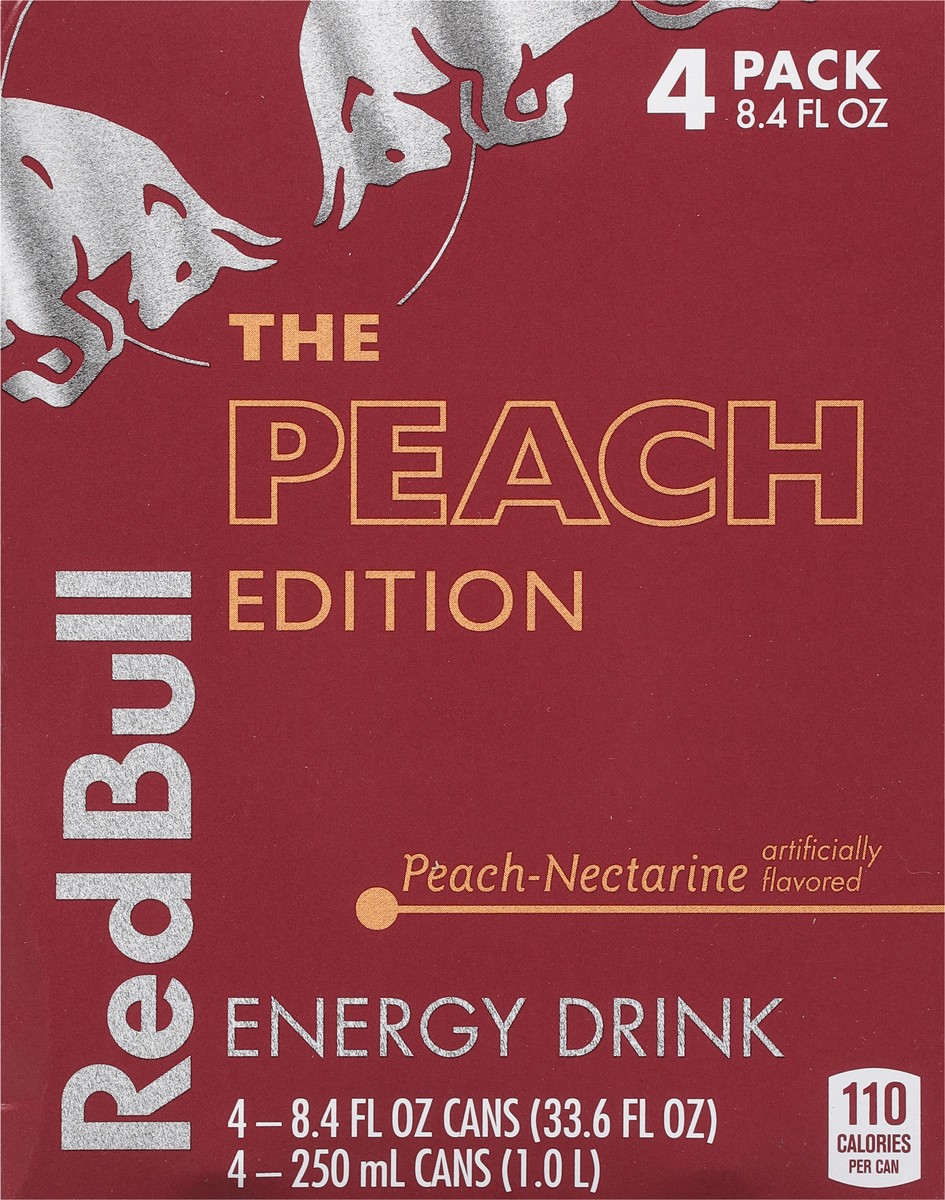 slide 6 of 9, Red Bull Peach - 4 ct, 4 ct