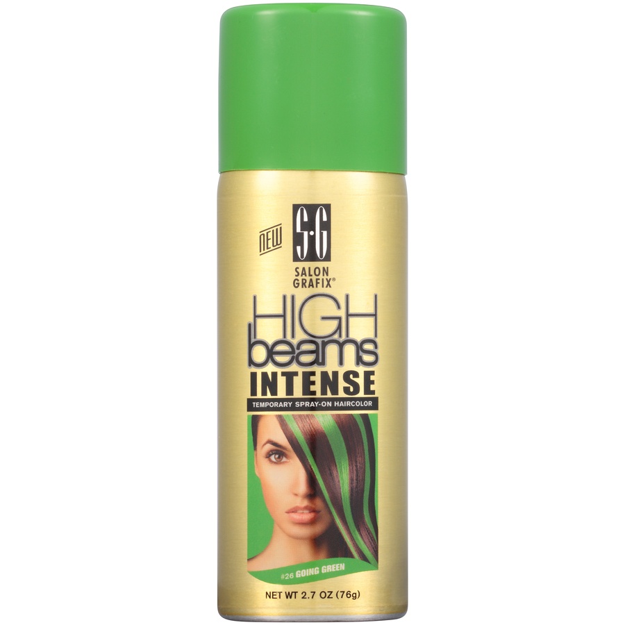 slide 1 of 1, Salon Grafix High Beams Intense Temporary Spray-On Hair Color, Going Green, 2.7 oz